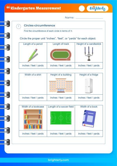 Measurement Worksheets For Kindergarten