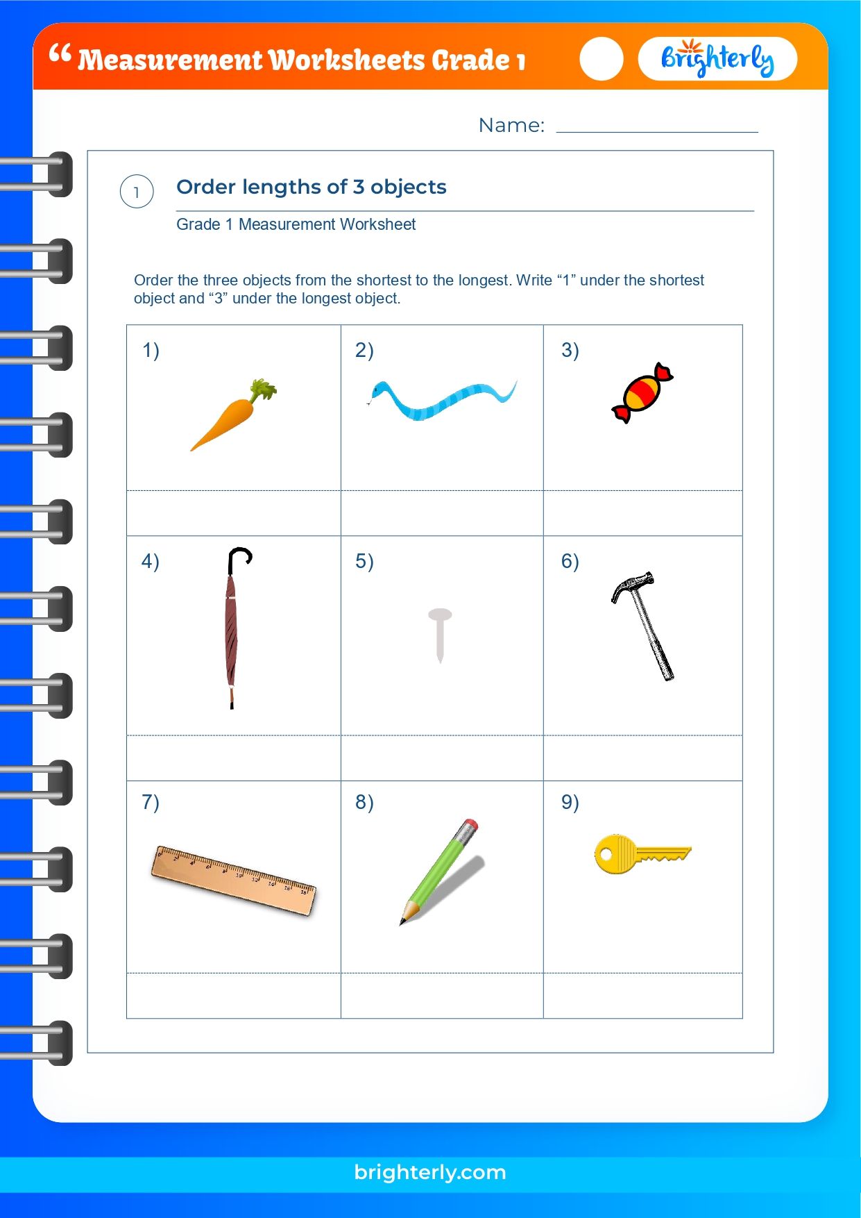 Free Measurement Worksheets for Grade 1 [PDFs] Brighterly.com