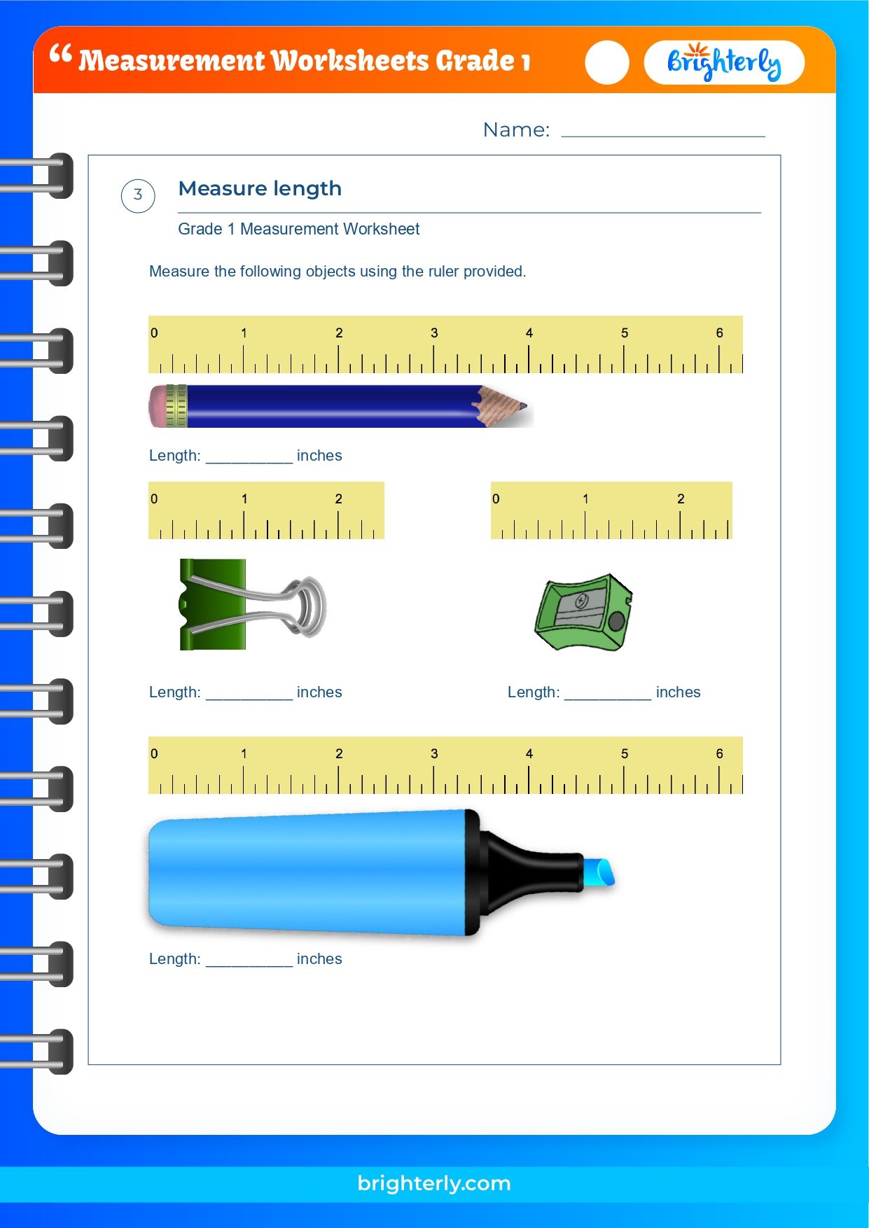 Free Measurement Worksheets for Grade 1 [PDFs] Brighterly.com