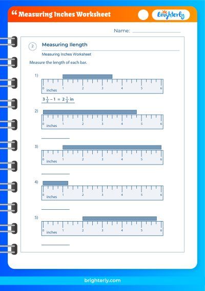 Measurement In Inches Worksheets