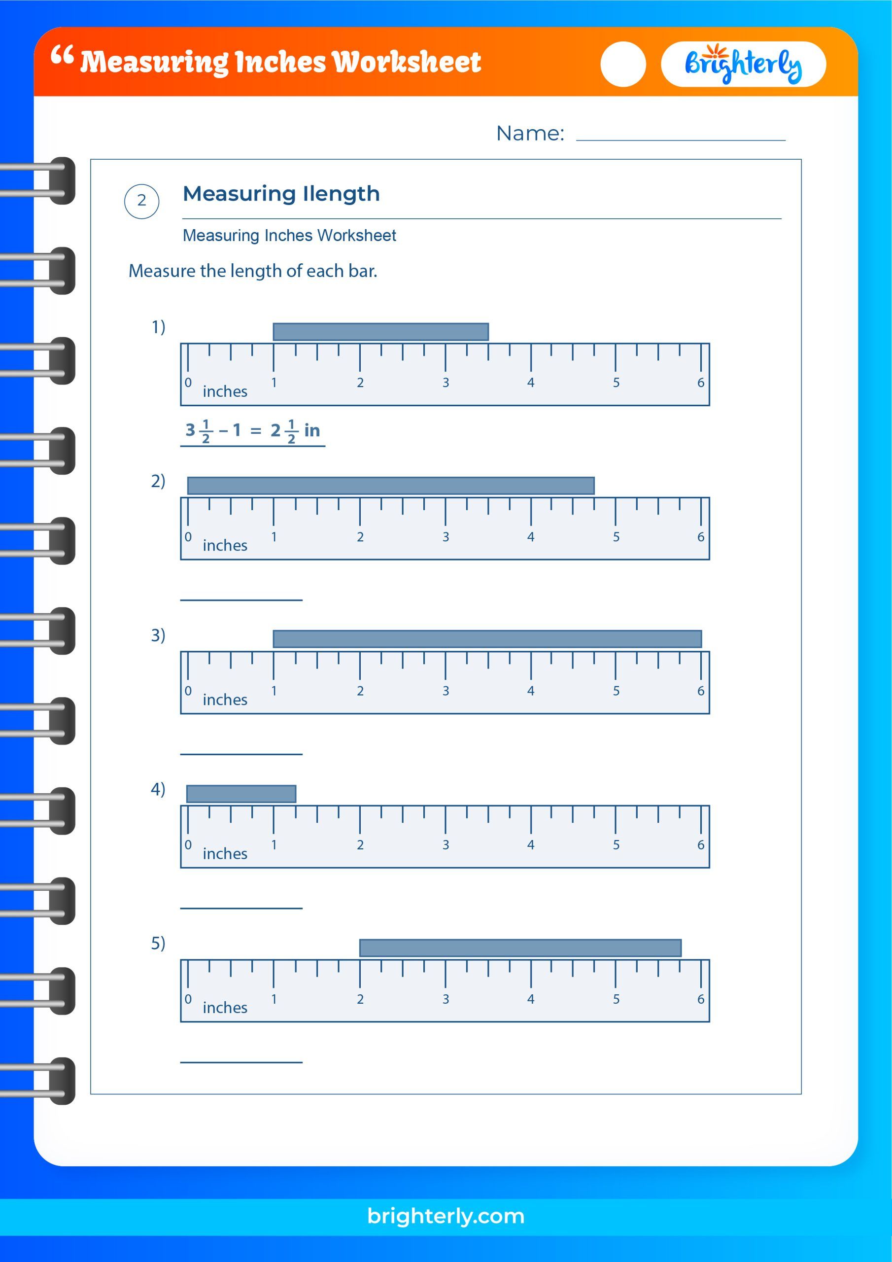 Free Printable Measuring Inches Worksheets for Kids [PDFs]