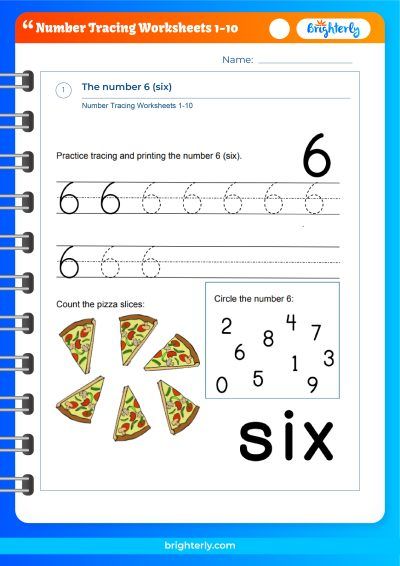 Traceable Numbers 1 10 Worksheets