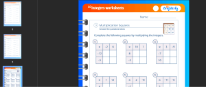 Free Printable 7th Grade Integers Worksheets [PDFs] Brighterly