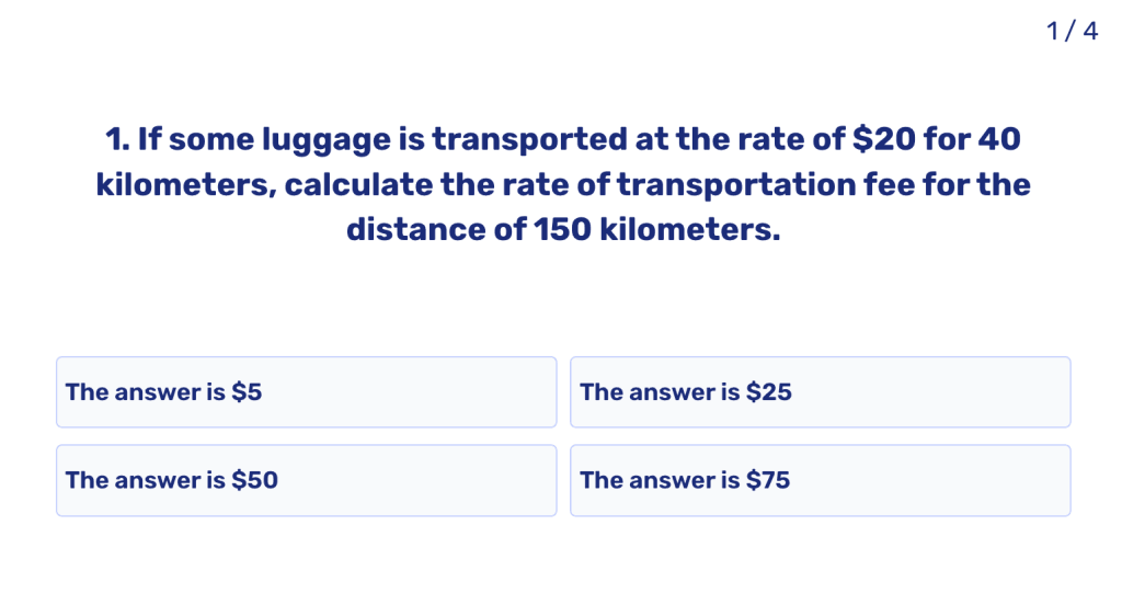 Ratio and proportion worksheet: Practice tests