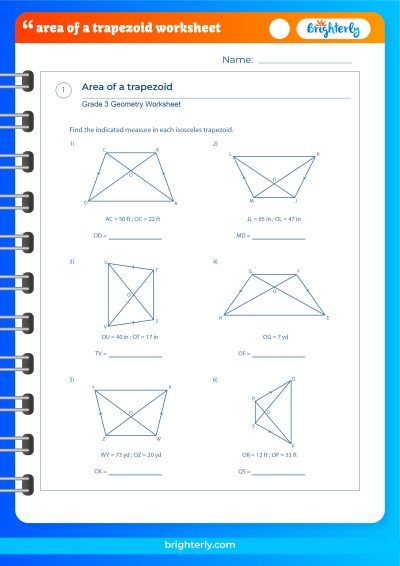 6th Grade Area Of Trapezoid Worksheet