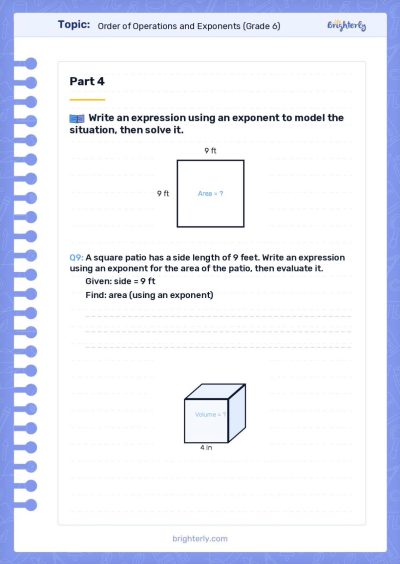 6th Grade Algebra Worksheets