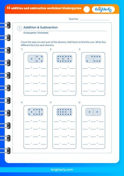 Kindergarten Mixed Addition And Subtraction Worksheets