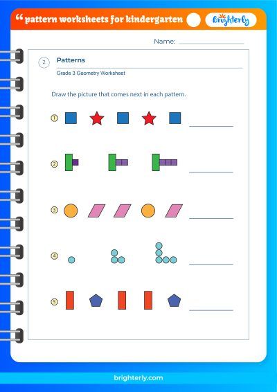 Patterns Kindergarten Worksheet