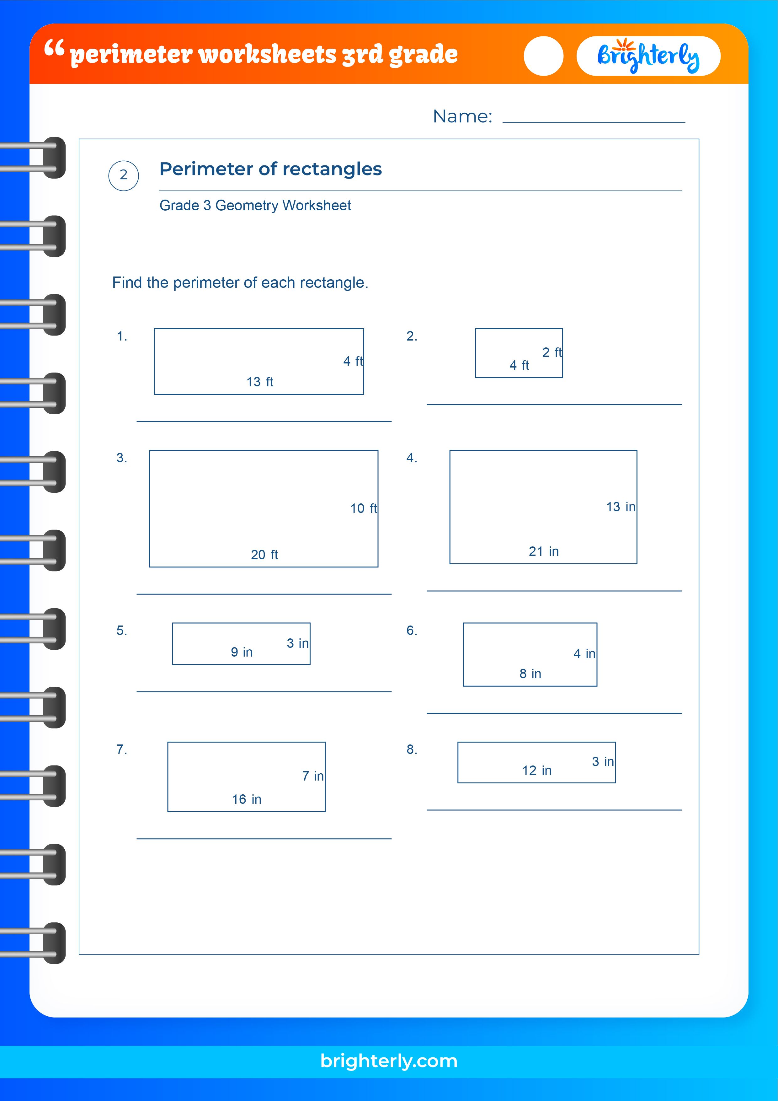 Free Perimeter Worksheets 3rd Grade for Kids [PDFs] Brighterly