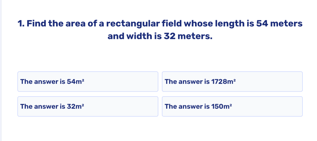 3rd grade area and perimeter worksheets and tests