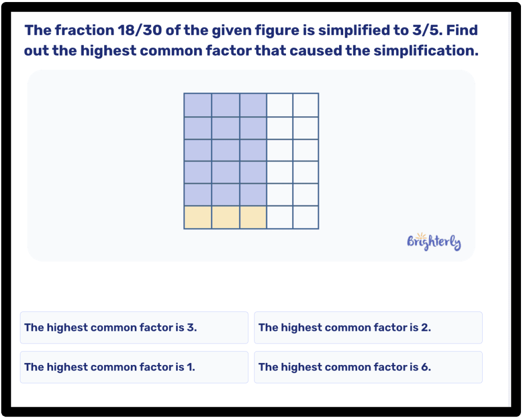 Simplify Fractions - math problems practice