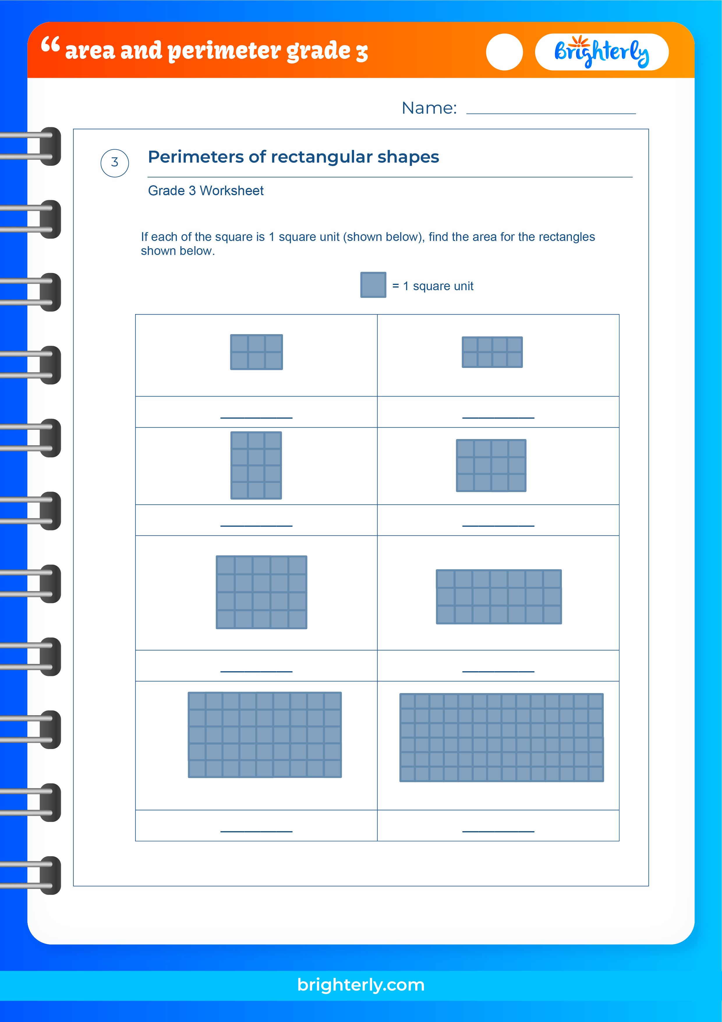 FREE Area And Perimeter Worksheets Grade 3 [PDFs] Brighterly