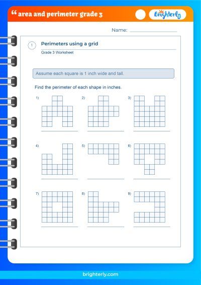Area And Perimeter Worksheets For 3Rd Grade