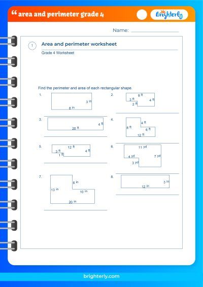 Area And Perimeter Worksheets Grade 4 With Answers