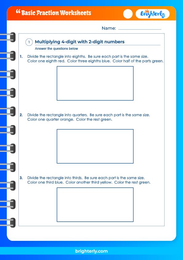 FREE Printable Basic Fractions Worksheets PDFs Brighterly FREE Printable Basic Fractions Worksheets PDFs Brighterly