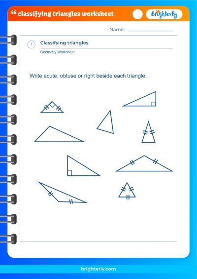 Classifying Triangles By Sides And Angles Worksheet