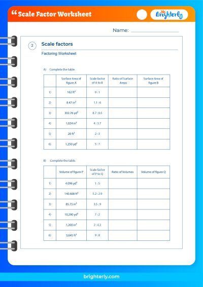 Scale Factor Practice Worksheets