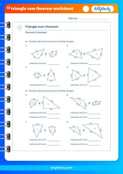 Triangle Sum Theorem Worksheet PDF