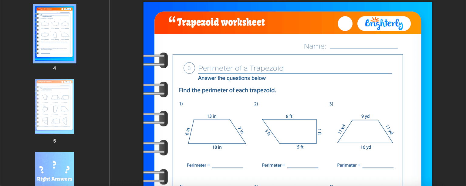 FREE Printable Trapezoid Worksheets [PDFs] Brighterly.com