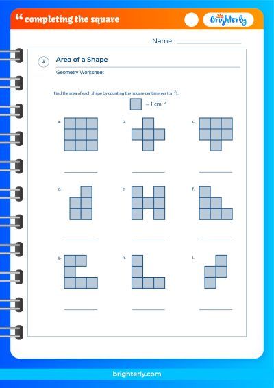 Completing The Square Worksheet And Answer Key