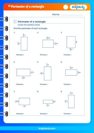 Perimeter Of A Rectangle Word Problems Worksheet