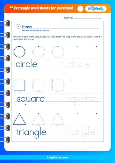 Printable Rectangle Worksheets For Preschool