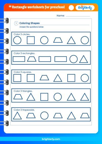Rectangle Worksheets For Preschoolers