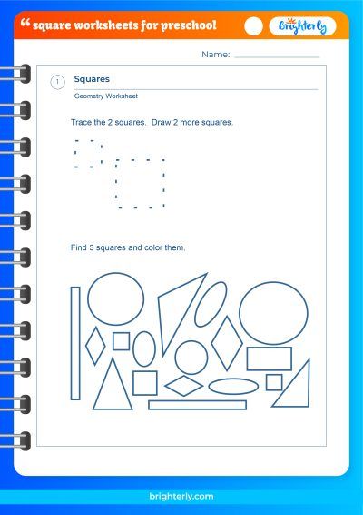 Square Preschool Worksheets
