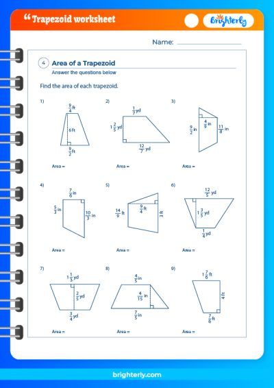 Trapezoid Tracing Worksheet