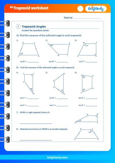 Trapezoid Worksheet