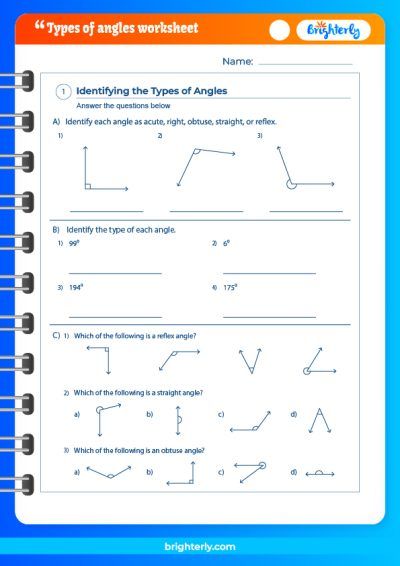 Naming Angles Worksheets