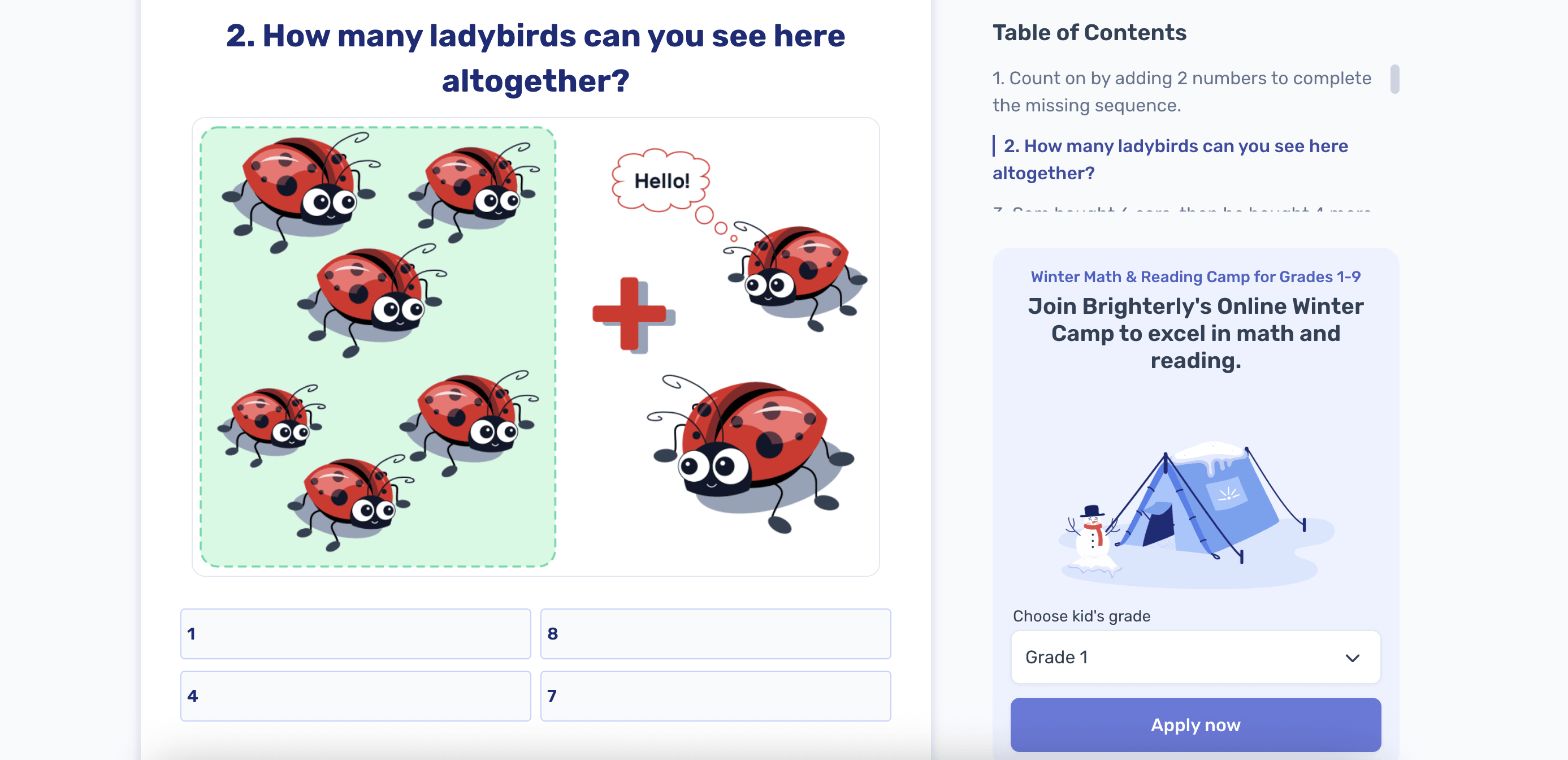 1 to 30 counting worksheet test & practice