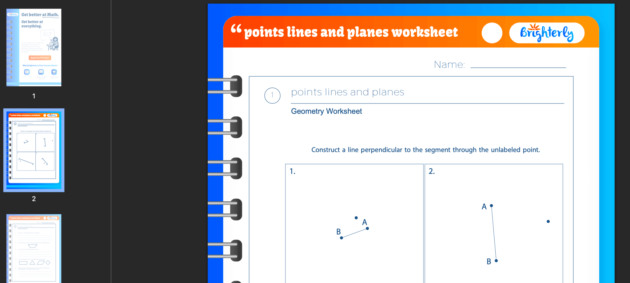 FREE Know the Value of Points Lines and Planes Worksheet [PDFs]