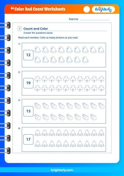 Color and Count Worksheet