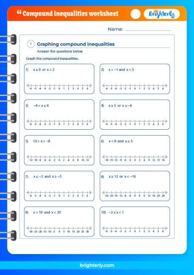 Compound Inequalities Word Problems Worksheet With Answers