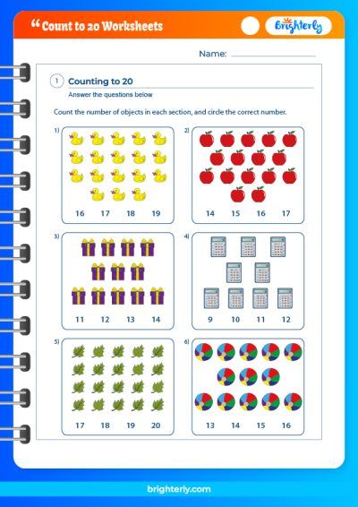 Counting 11 to 20 Worksheets