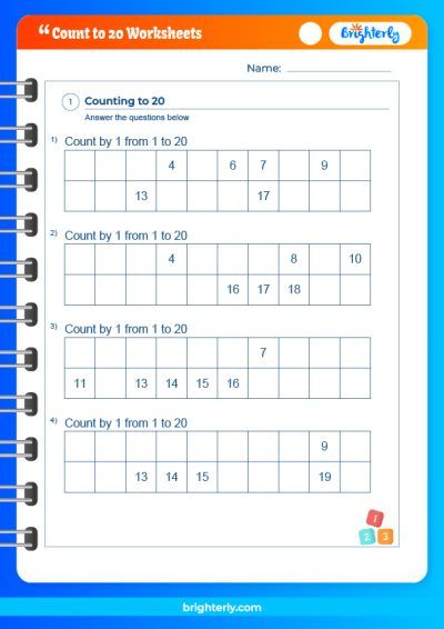Count and Match Worksheets 11 20