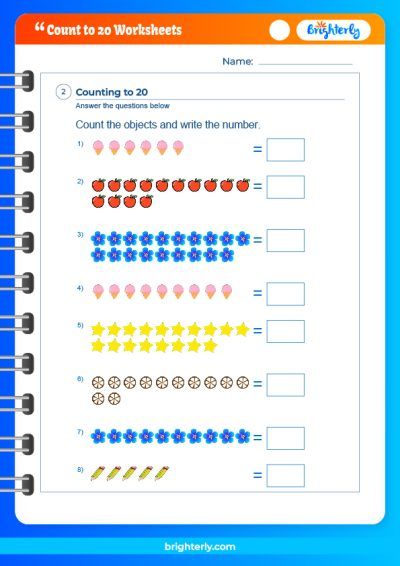 Counting 1-20 Worksheets