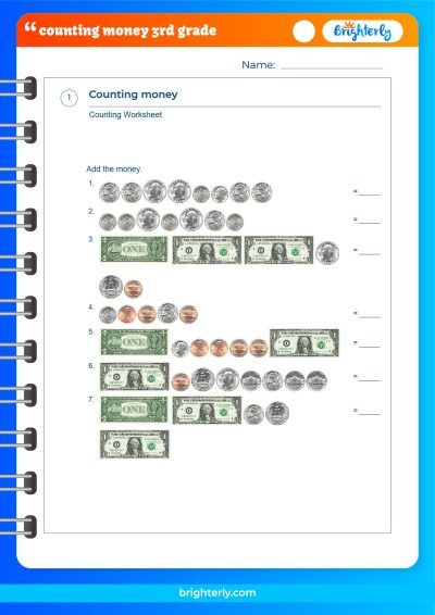 Counting Money Worksheets Grade 3