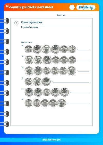 Counting Dimes and Nickels Worksheet