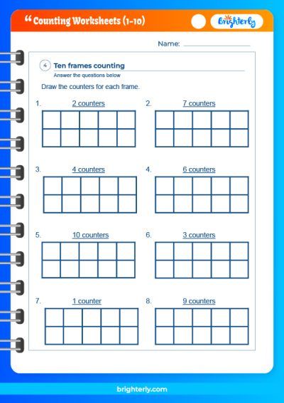 Count and Write Worksheets 1-10