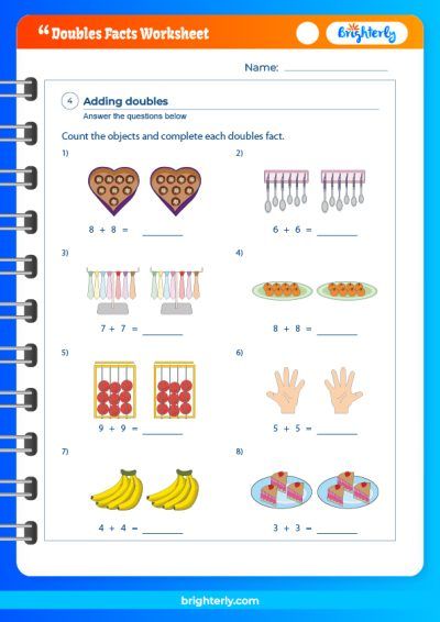 Double Facts Worksheets