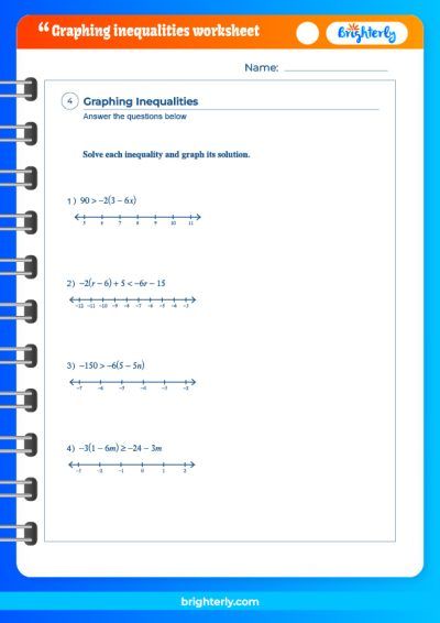 Graphing Inequalities Worksheet Answers