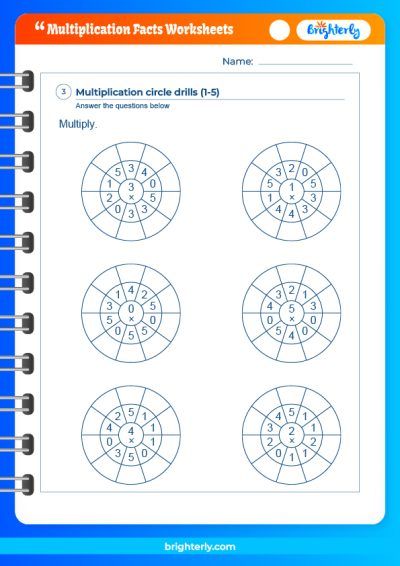 Multiplication Facts Practice Worksheets