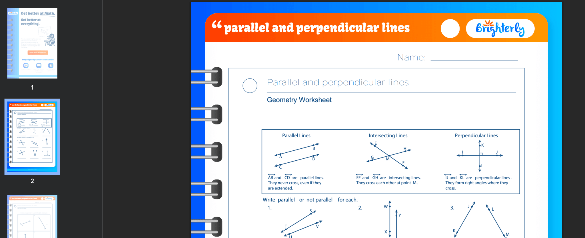 FREE Discover The Parallel and Perpendicular Lines Worksheet [PDFs]