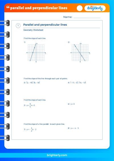 Parallel And Perpendicular Lines Worksheet Answers