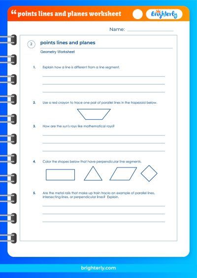 Point Lines And Planes Worksheet Answers
