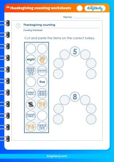 Counting Turkeys Worksheet