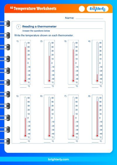 Free Printable Thermometer Worksheets