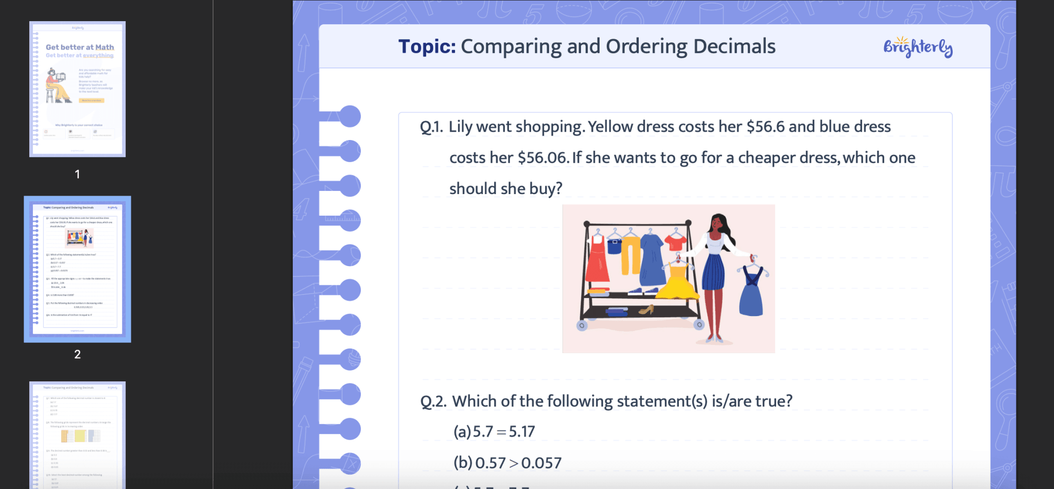 Comparing and Ordering Decimals Worksheets [Free Printable]